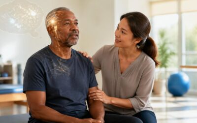 Why does a stroke patient stop talking?